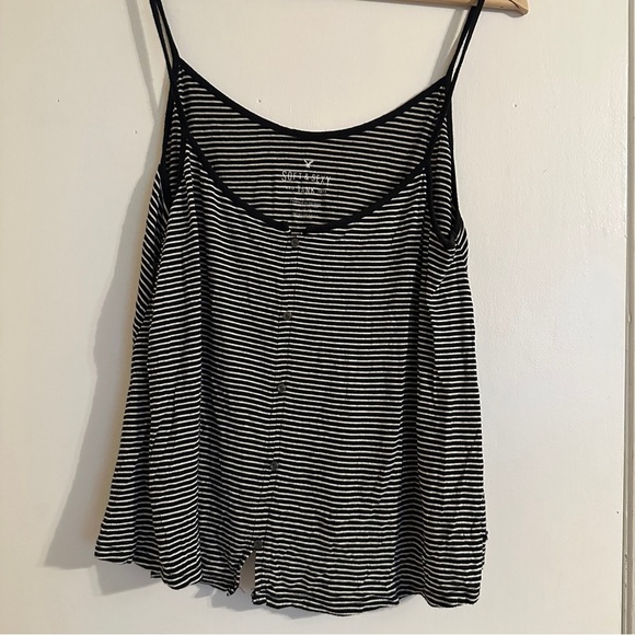 American eagle outfitters Soft & Sexy striped tank women L - Picture 2 of 5